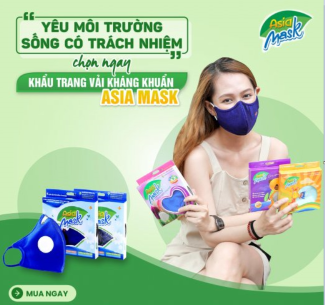 YÊU MÔI TRƯỜNG, SỐNG CÓ TRÁCH NHIỆM - CHỌN NGAY KHẨU TRANG VẢI KHÁNG KHUẨN ASIA MASK yeu moi truong song co trach nhiem chon ngay khau trang vai khang khuan asia mask