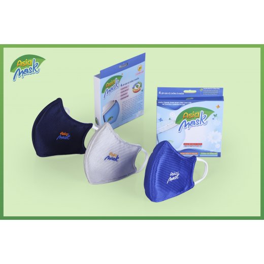 Khẩu trang vải 4 lớp than hoạt tính Asia Mask Khẩu trang vải 4 lớp than hoạt tính Asia Mask