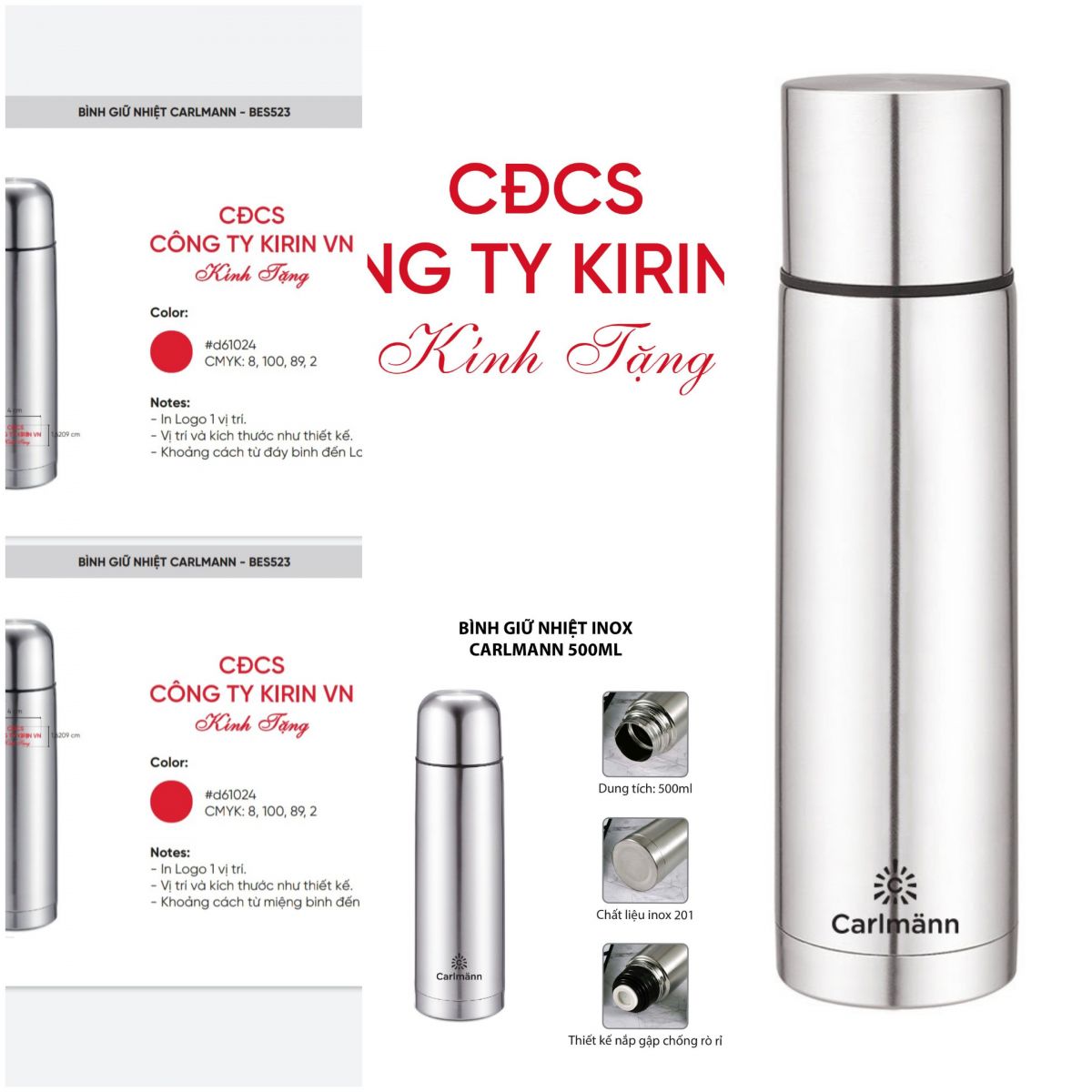 Dự án quà tặng bình giữ nhiệt inox 201 của Kirin VN du an qua tang binh giu nhiet inox 201 cua kirin vn