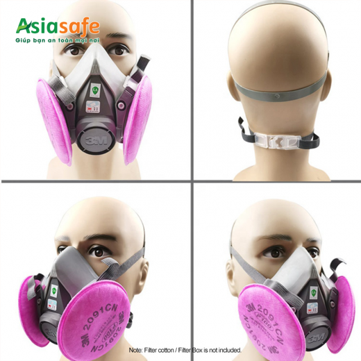 Mặt nạ 3M 6100 + Phin 2097 chống virus, vi khuẩn, bụi