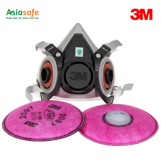 Mặt nạ 3M 6100 + Phin 2097 chống virus, vi khuẩn, bụi