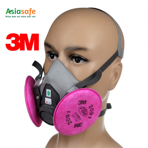 Mặt nạ 3M 6100 + Phin 2097 chống virus, vi khuẩn, bụi