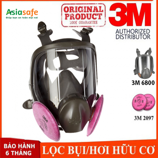 Mặt nạ 3M 6800 + Phin 2097 chống virus, vi khuẩn, bụi