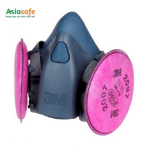 Mặt nạ 3M 7501 + Phin 2097 chống virus, vi khuẩn, bụi