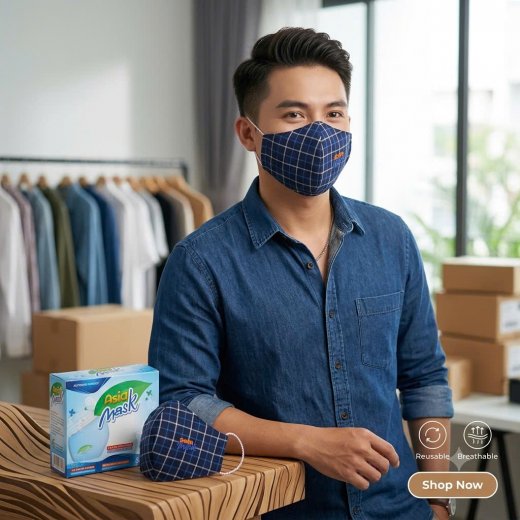 Khẩu trang sợi hoạt tính AsiaMask Khẩu trang sợi hoạt tính AsiaMask