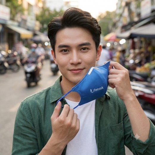 Khẩu trang than hoạt tính Life Mask 5 lớp (chỉnh size - NN) Khẩu trang than hoạt tính Life Mask 5 lớp (chỉnh size - NN)