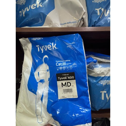 Quần áo chống hóa chất Tyvek size M Quần áo chống hóa chất Tyvek size M