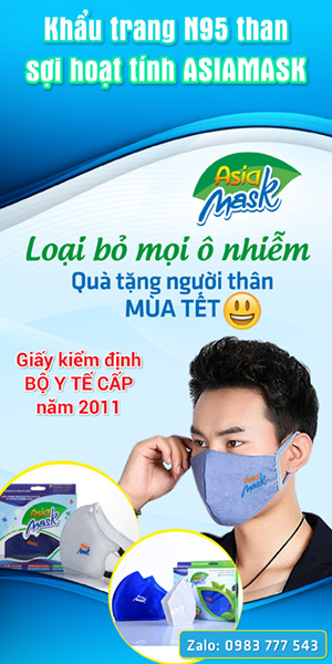 quang cao chay banner khau trang asiamask thang 1 chu de qua tang danh cho nguoi than mua tet