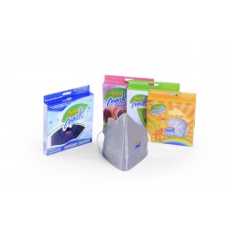 NEW 2018: Khẩu trang than hoạt tính AsiaMask ( xám trơn gân)
