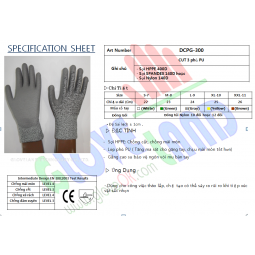 Găng tay Hàn Quốc chống cắt cấp độ 3