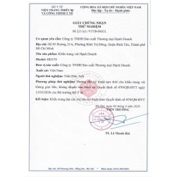 Khẩu trang vải kháng nước, kháng khuẩn có giấy kiểm định.