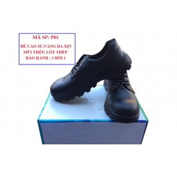 Giày da mũi thép đế cao su P01