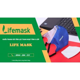 Khẩu trang than hoạt tính 5 lớp Life Mask ( TTQ-NN))
