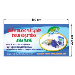 Khẩu trang vải than hoạt tính 4 lớp AsiaMask có van thoát khí