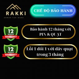 Áo công nhân vải jean gắn quạt điều hòa