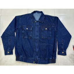 Áo công nhân vải jean gắn quạt điều hòa