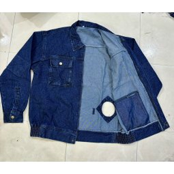 Áo công nhân vải jean gắn quạt điều hòa