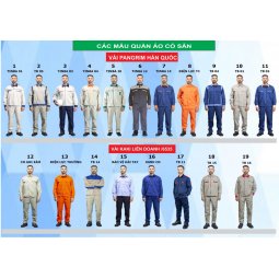 Mẫu đồng phục công nhân may theo yêu cầu
