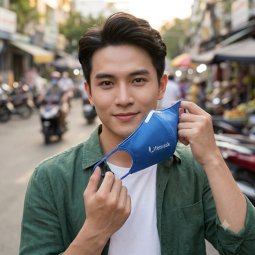 Khẩu trang than hoạt tính Life Mask 5 lớp (chỉnh size - NN)